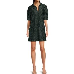 Jude Connally women’s medium garden lace navy dress puff sleeve Shift